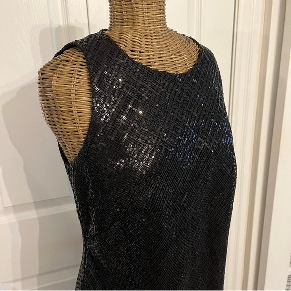 Lauren by Ralph Lauren Black Sequins Dress , Sz 0 - Picture 1 of 10